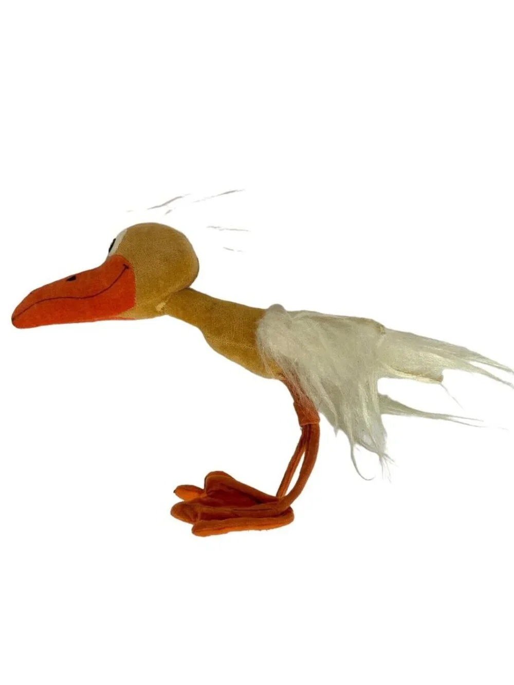 Kamar Beep Beep Roadrunner Bird Plush Gold Wired Legs Vintage 1969 Japan